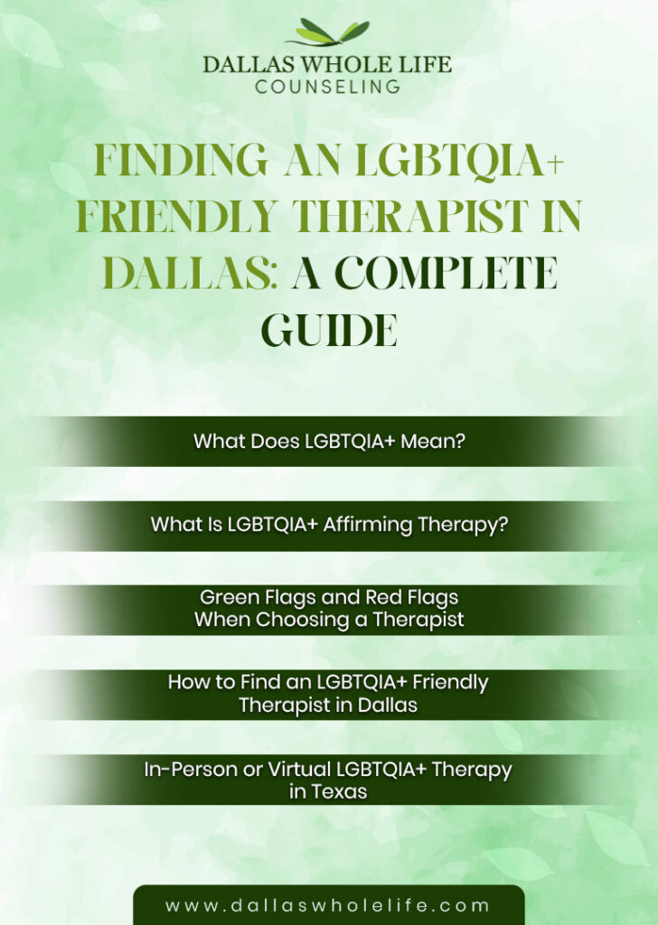 All About Finding an LGBTQIA+ Friendly Therapist in Dallas: A Complete Guide