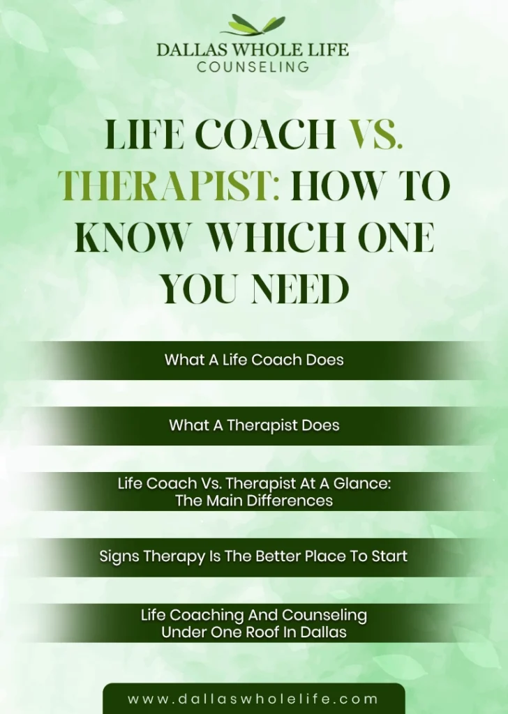 Life Coach vs. Therapist